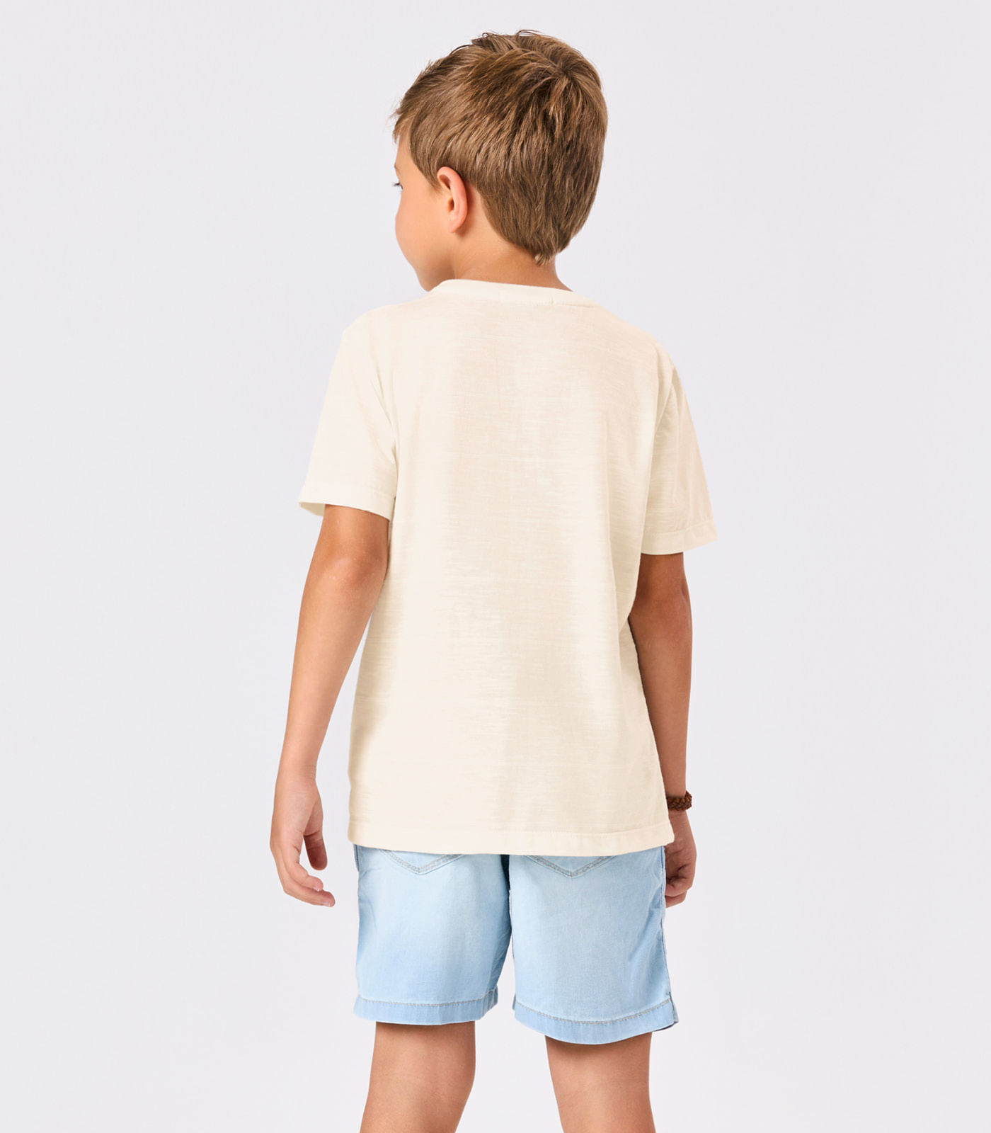 Conjunto Camiseta Com Bermuda Trick Nick Bege - Imagem 4