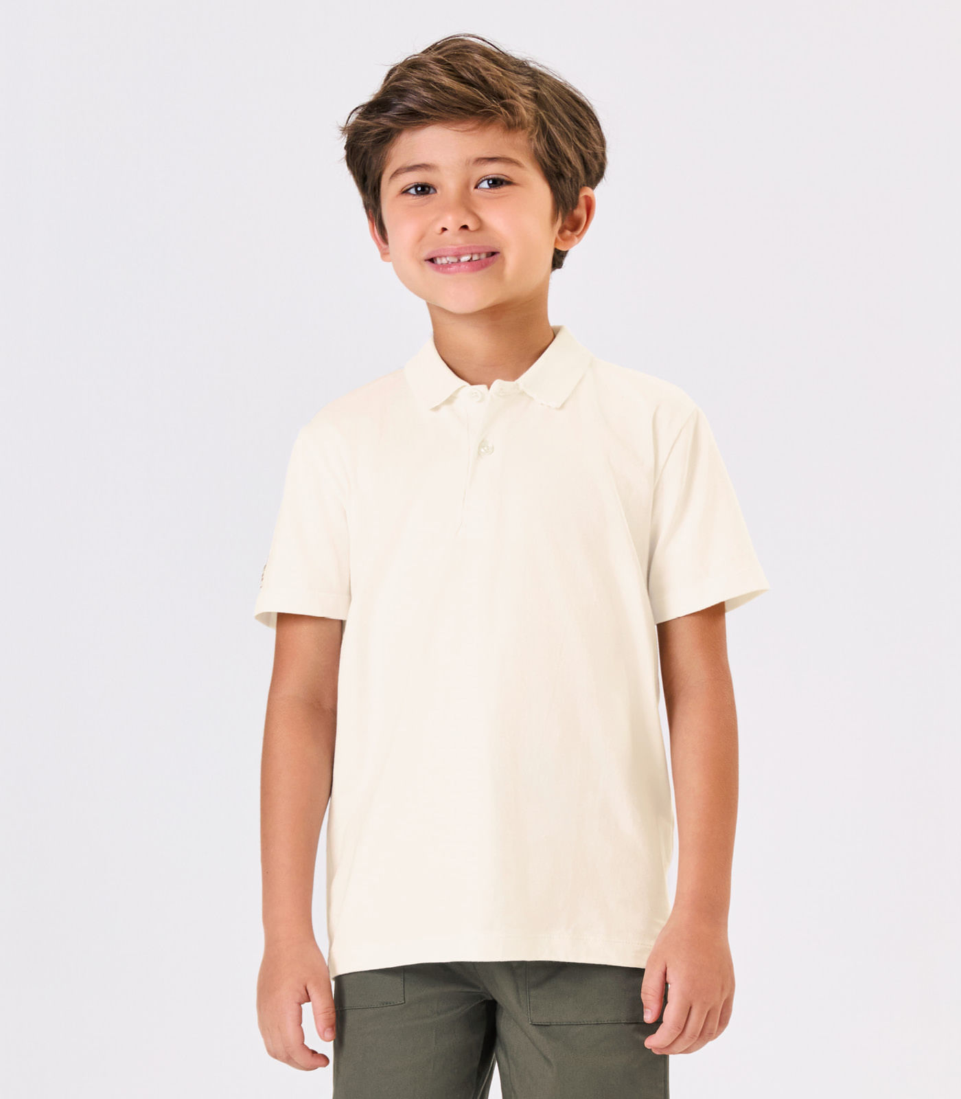 Polo Infantil Cotton Leve Trick Nick Bege - Imagem 2