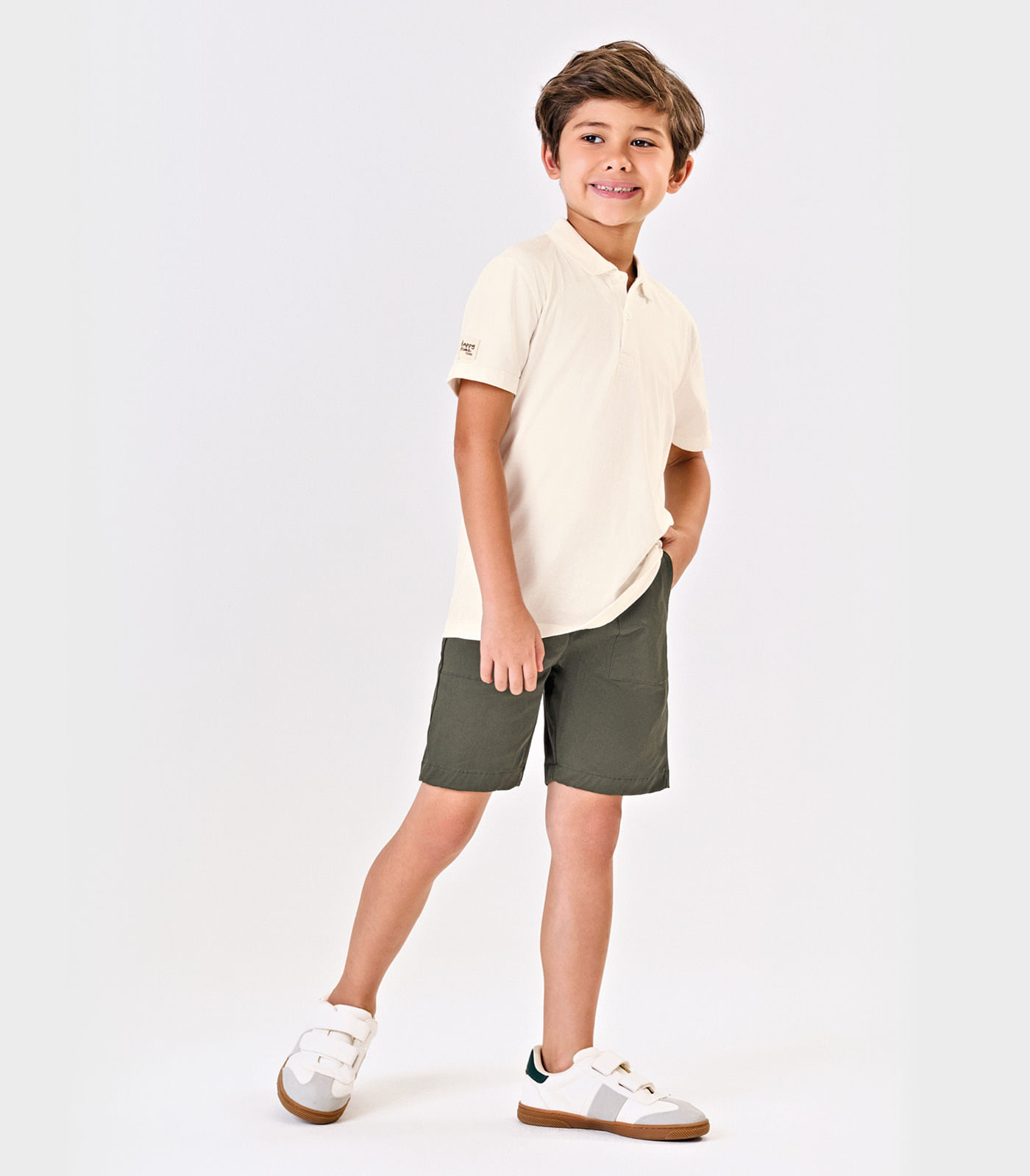 Polo Infantil Cotton Leve Trick Nick Bege - Imagem 4