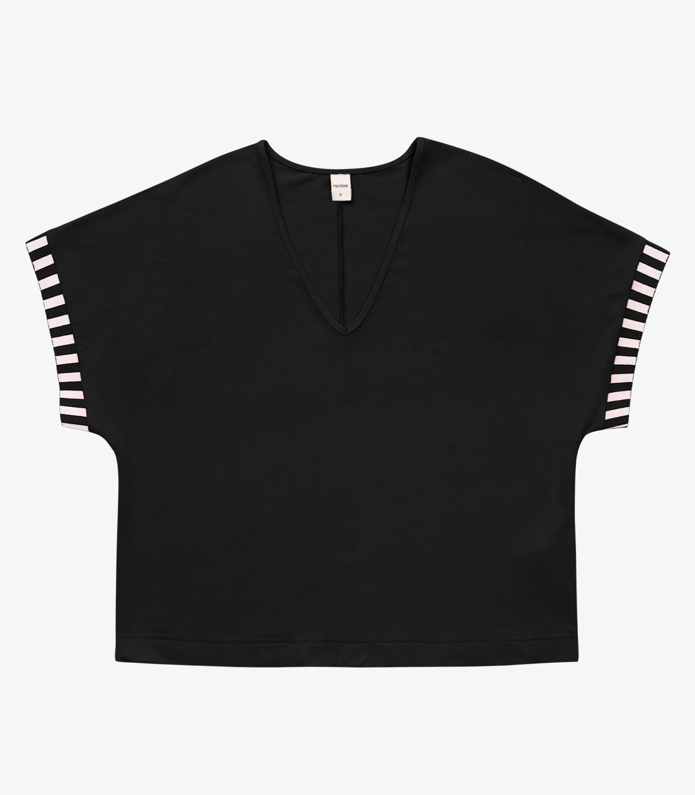 Blusa Feminina Viscotorcion Rovitex Preto - Imagem 5