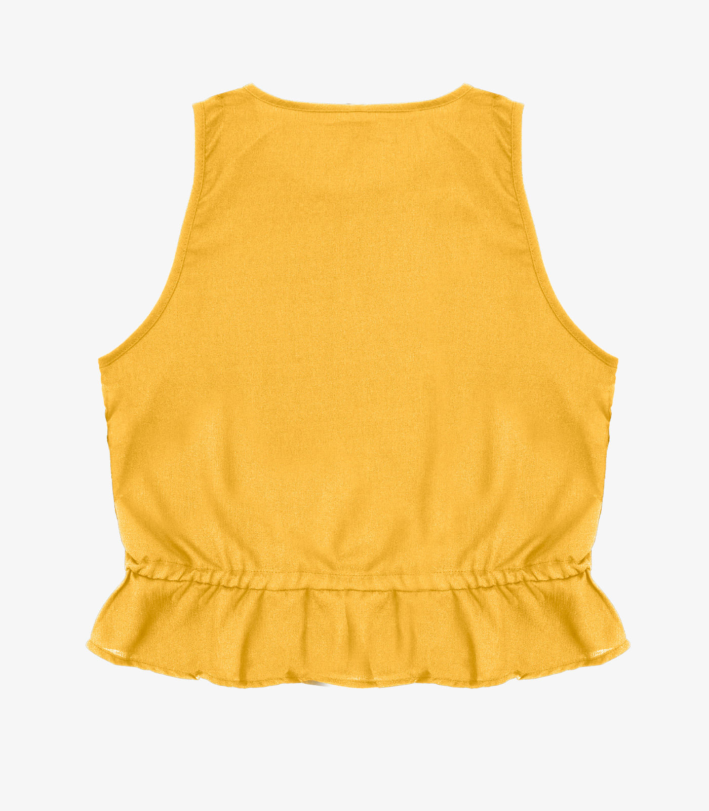 Regata Feminina em Crepe Infinita Cor Amarelo - Imagem 6