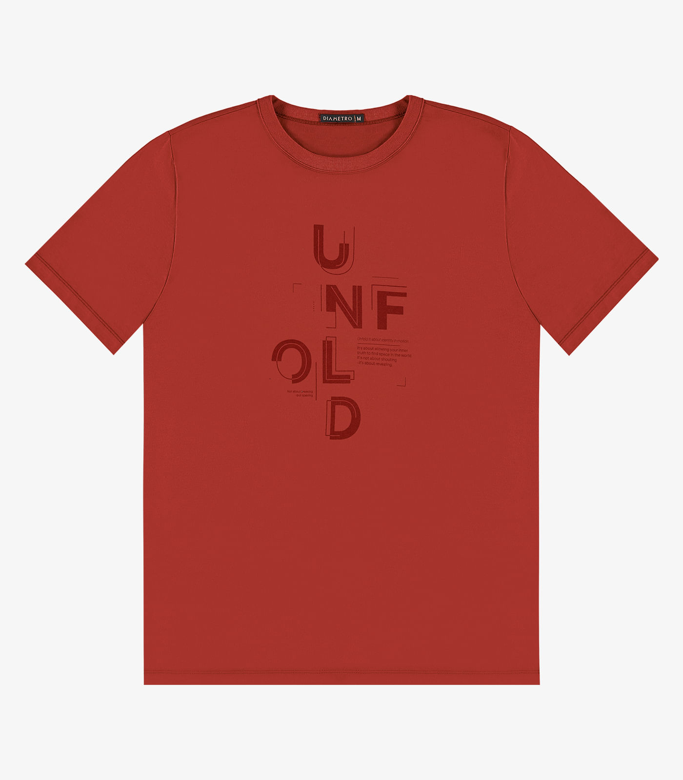 Camiseta Masculina em Meia Malha Diametro Vermelho