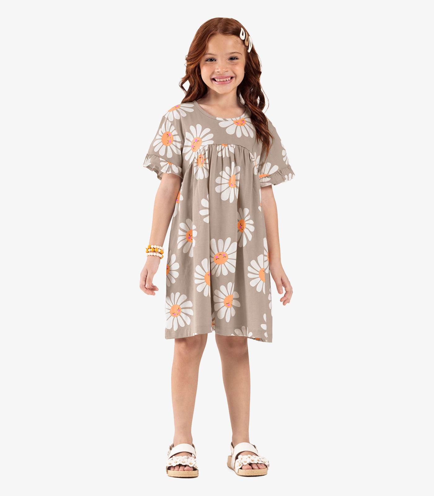 Vestido Infantil Rovi Kids Marrom - Imagem 4