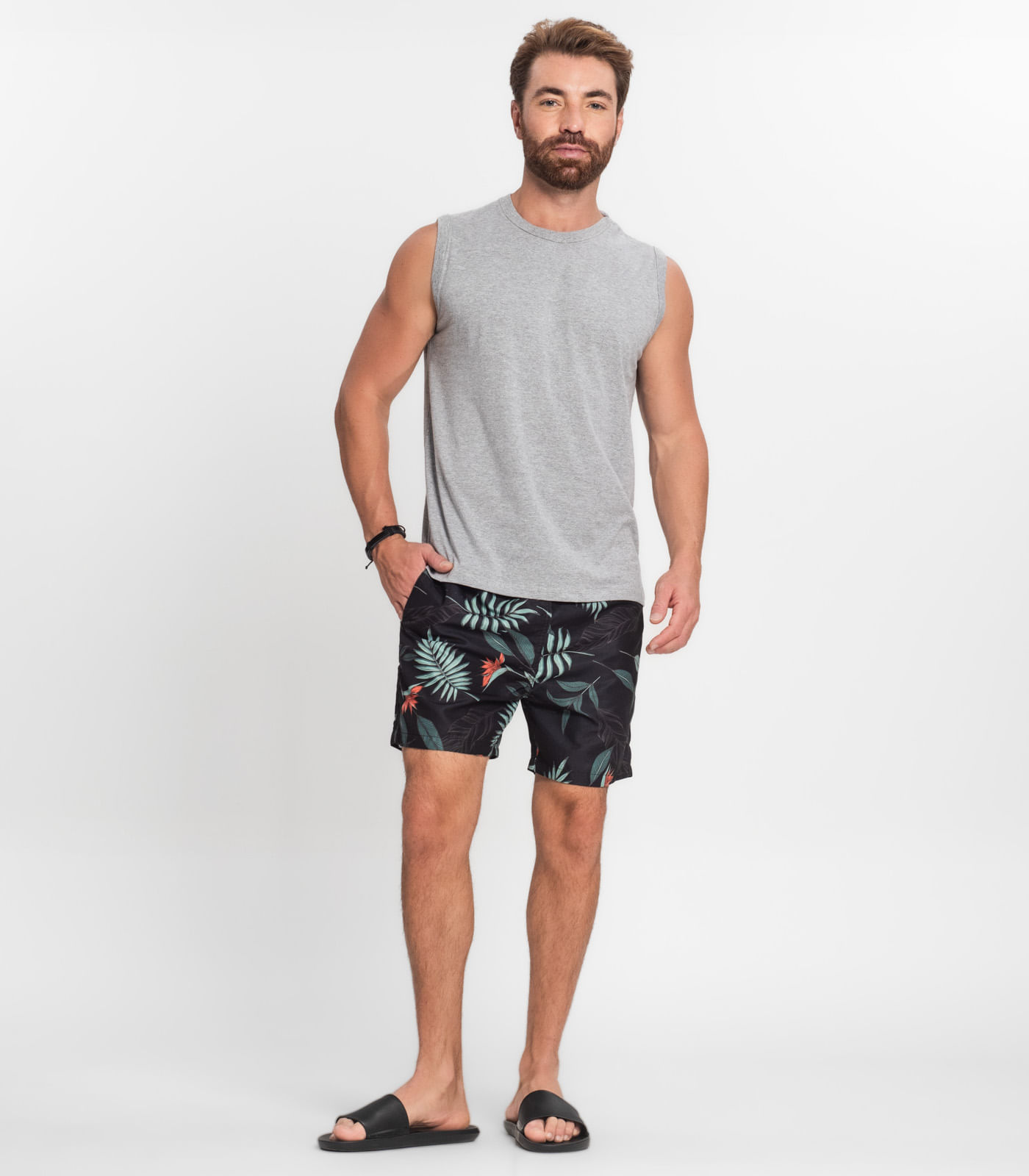 Regata Masculina Básica Rovitex Cinza - Imagem 4
