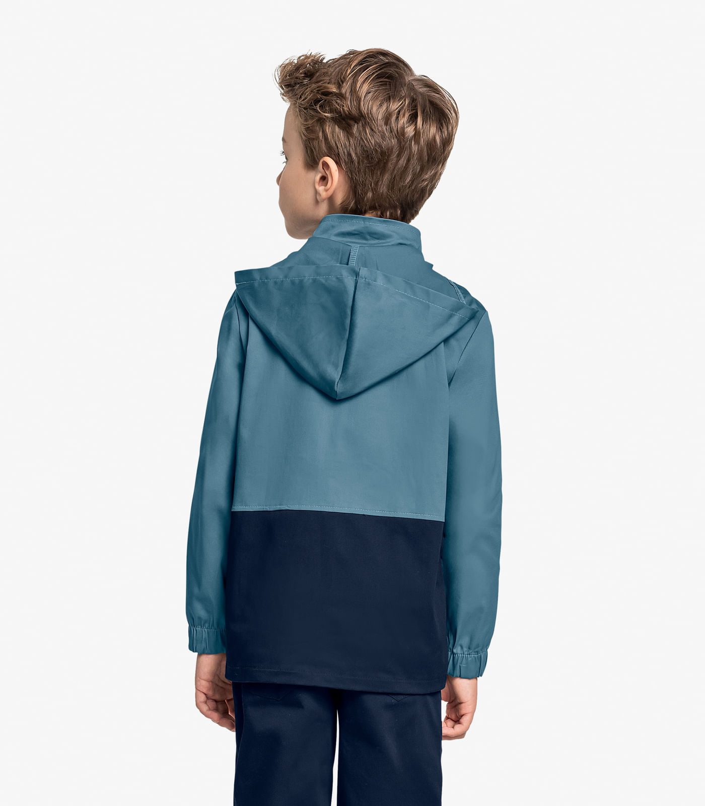 Jaqueta Infantil Masculina Com Capuz Trick Nick Azul - Imagem 3