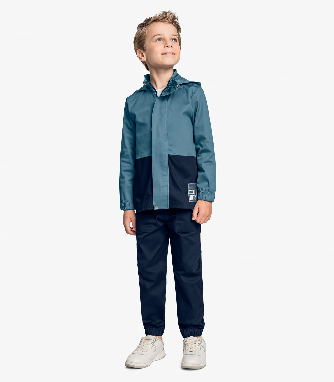 Jaqueta Infantil Masculina Com Capuz Trick Nick Azul - Imagem 4