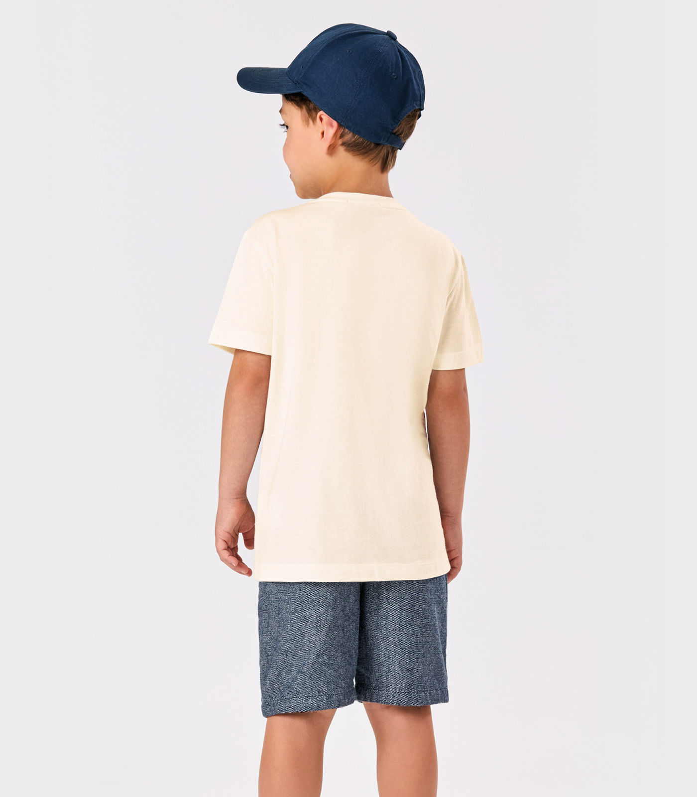 Conjunto Infantil Camiseta Com Bermuda Trick Nick Bege - Imagem 4