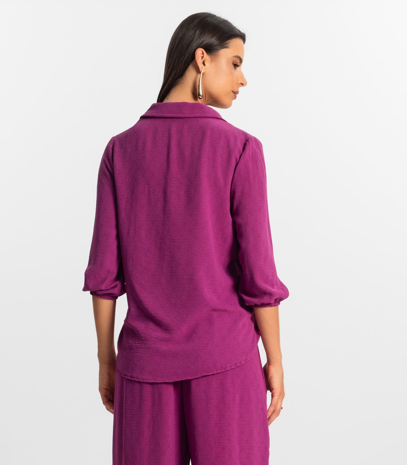 Camisa 3/4 Feminina Rovitex Roxo - Imagem 3