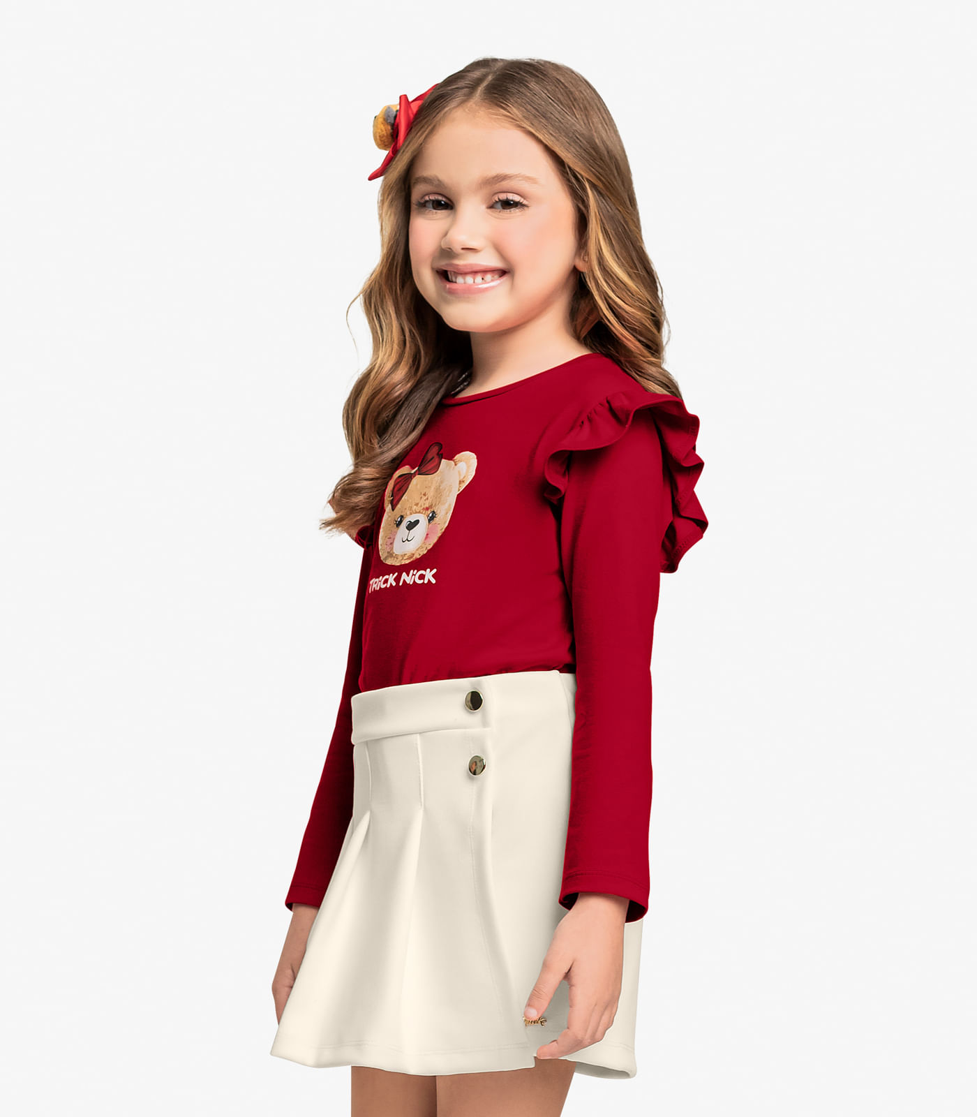 Blusa Infantil Manga Longa Trick Nick Vermelho - Imagem 2