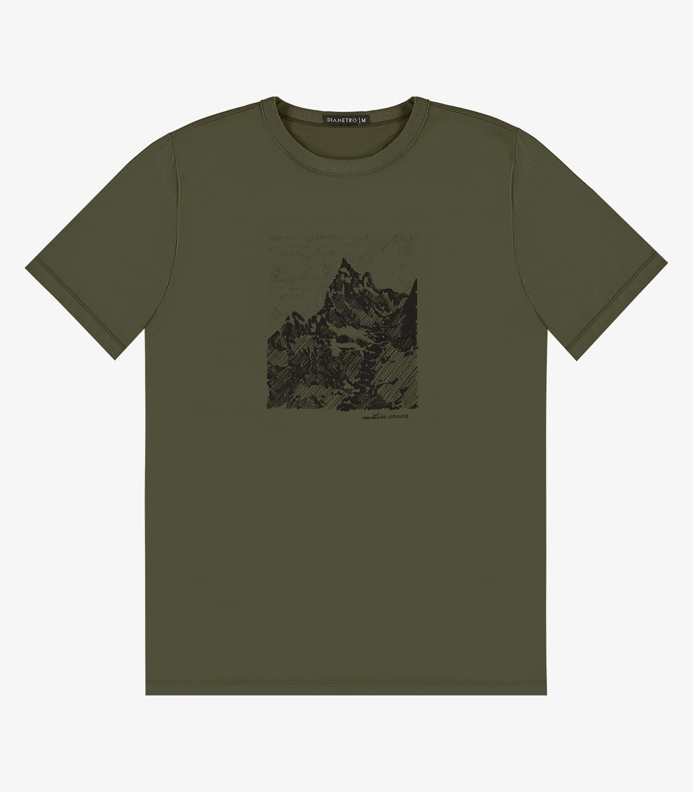 Camiseta Masculina em Meia Malha Diametro Verde