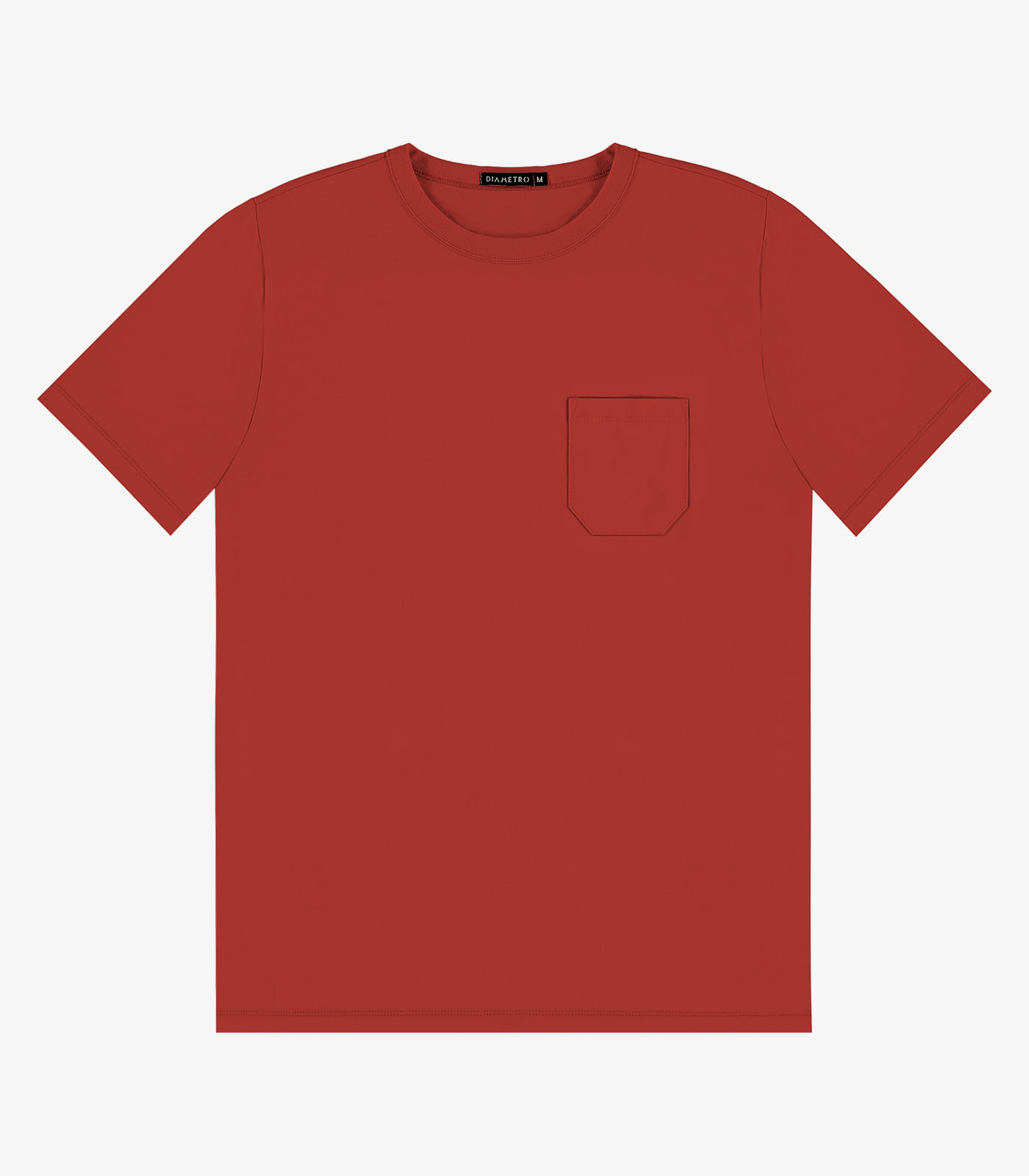 Camiseta Masculina em Meia Malha Diametro Vermelho