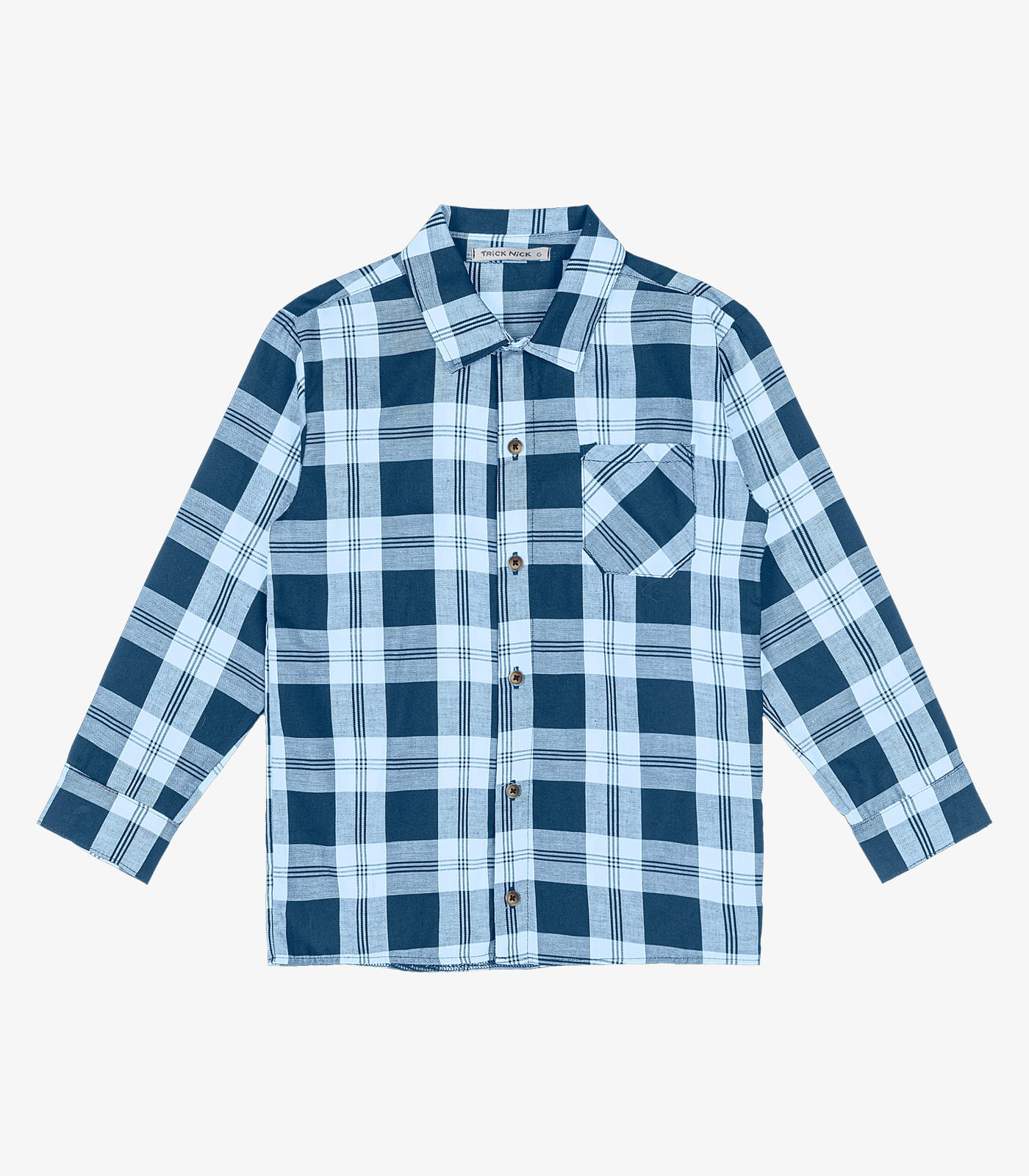 Camisa Infantil Manga Longa Trick Nick Azul