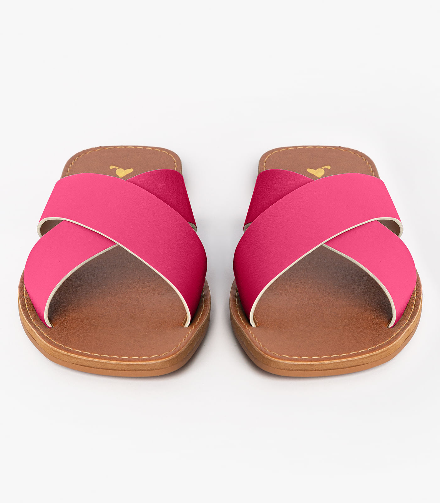 Sandália Rasteirinha Com Tiras Largas Select Rosa - Imagem 3