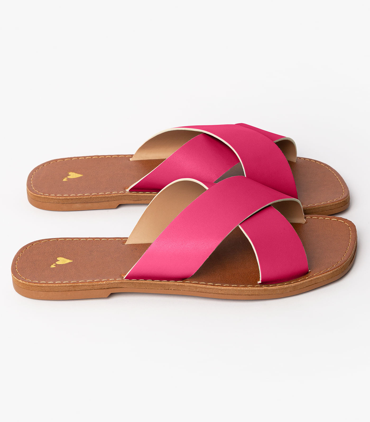 Sandália Rasteirinha Com Tiras Largas Select Rosa - Imagem 4