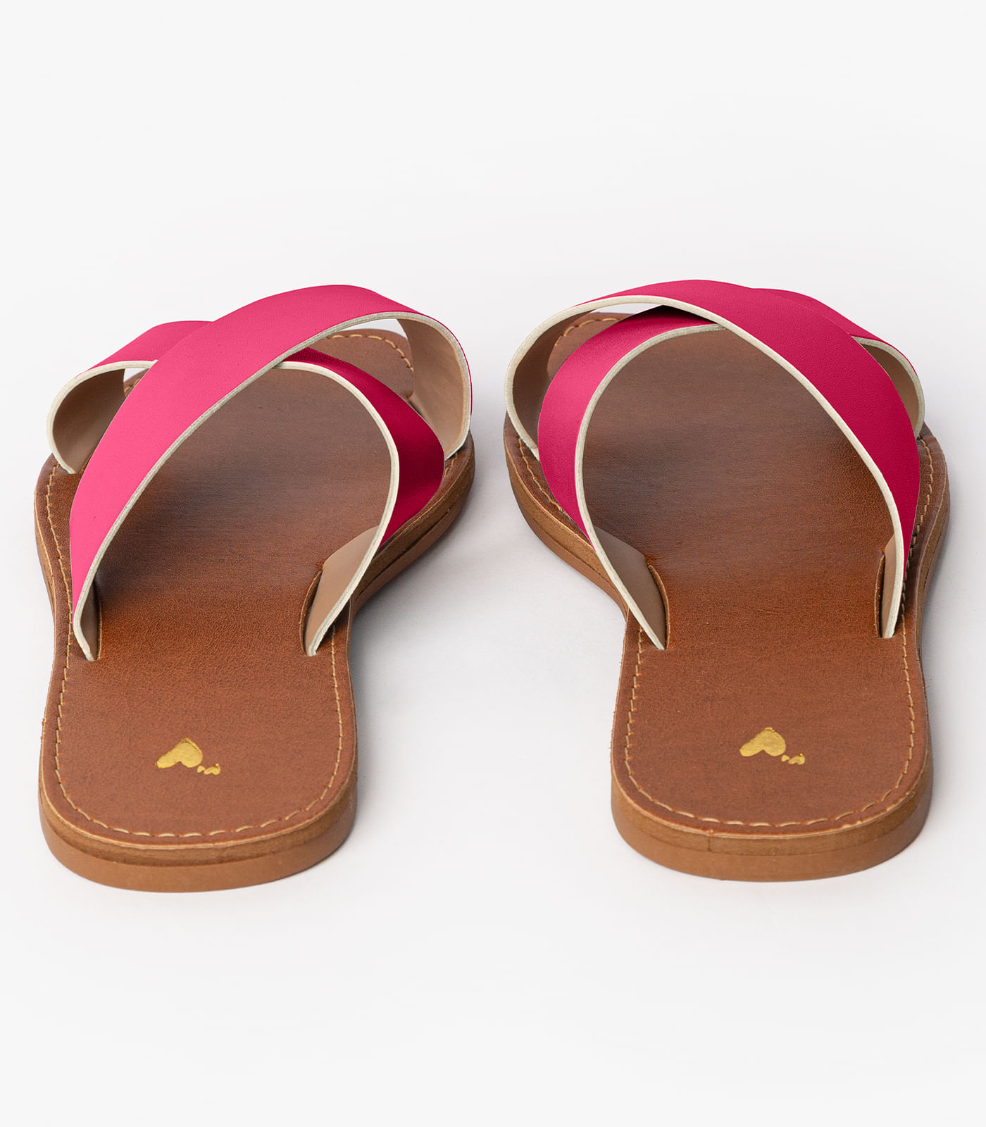 Sandália Rasteirinha Com Tiras Largas Select Rosa - Imagem 5