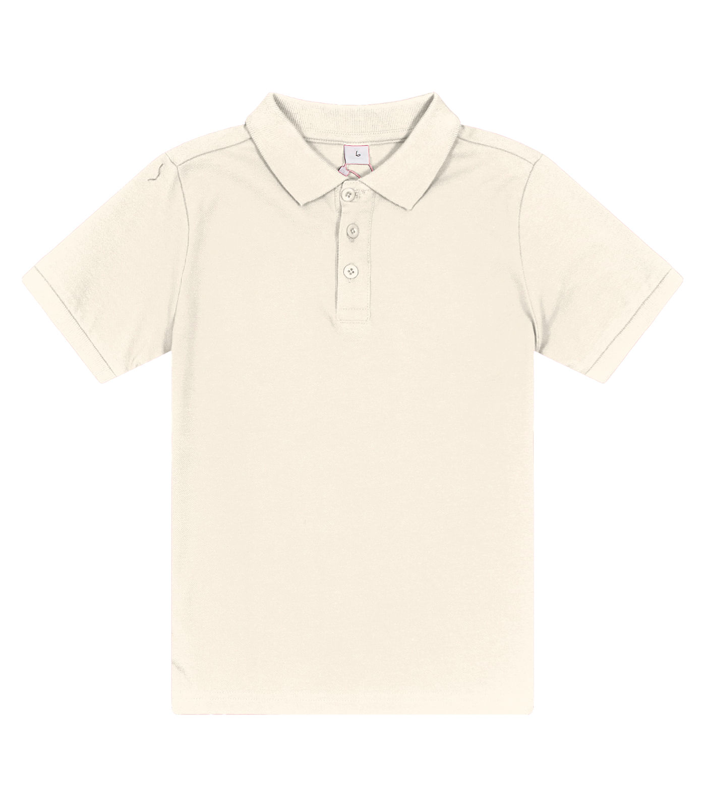 Polo Infantil Masculina Em Cotton Trick Nick Bege