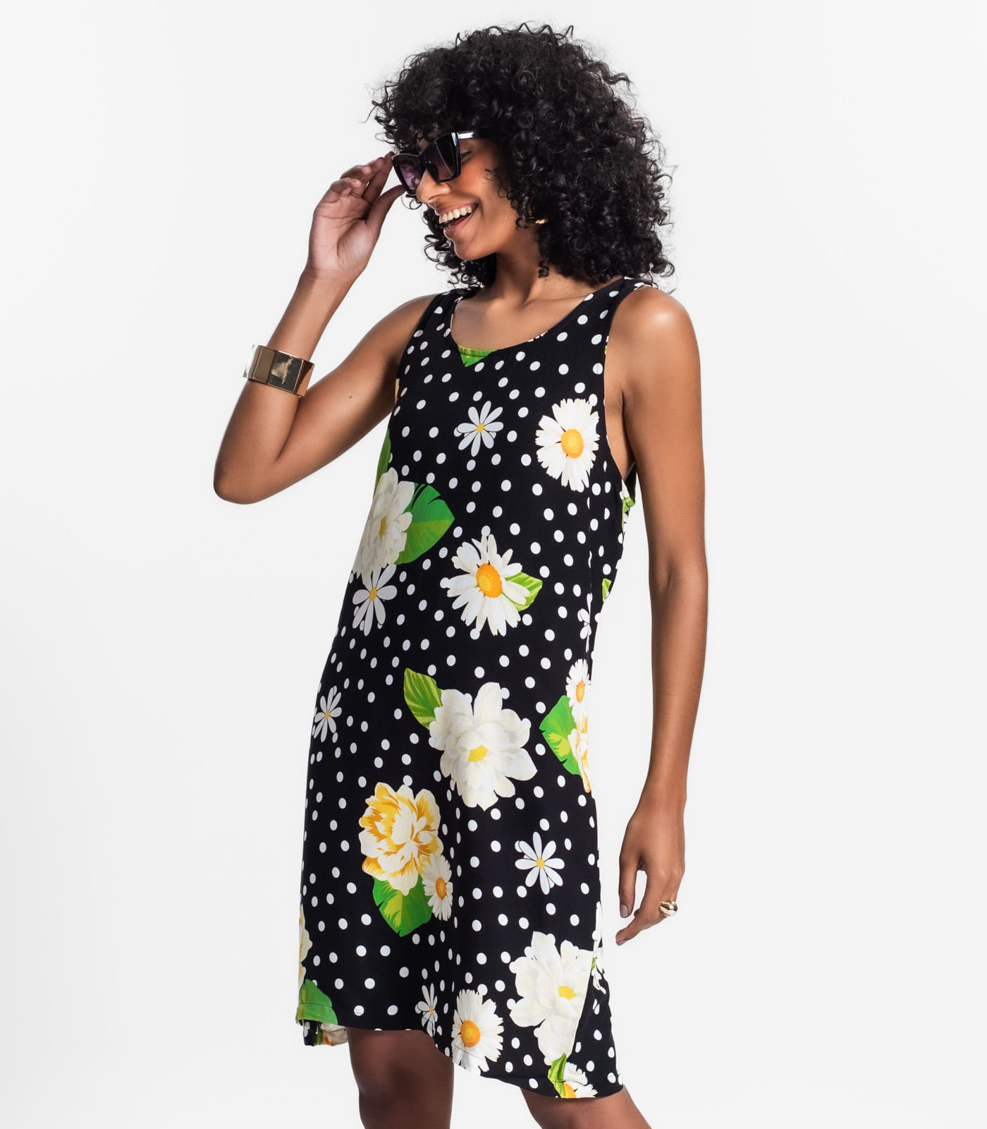 Vestido Feminino Curto De Viscose Select Preto - Imagem 2