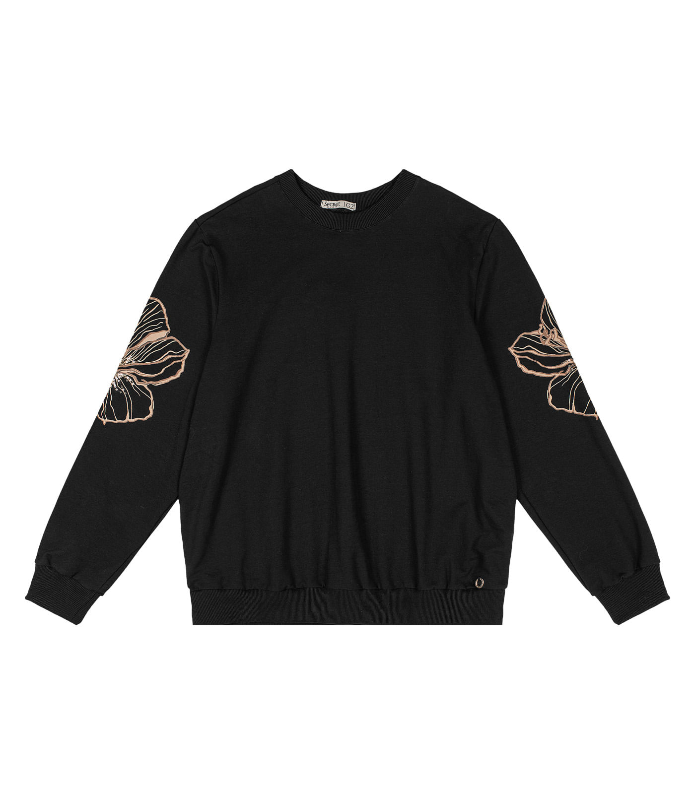 Moletom Feminino Plus Size Secret Glam Preto