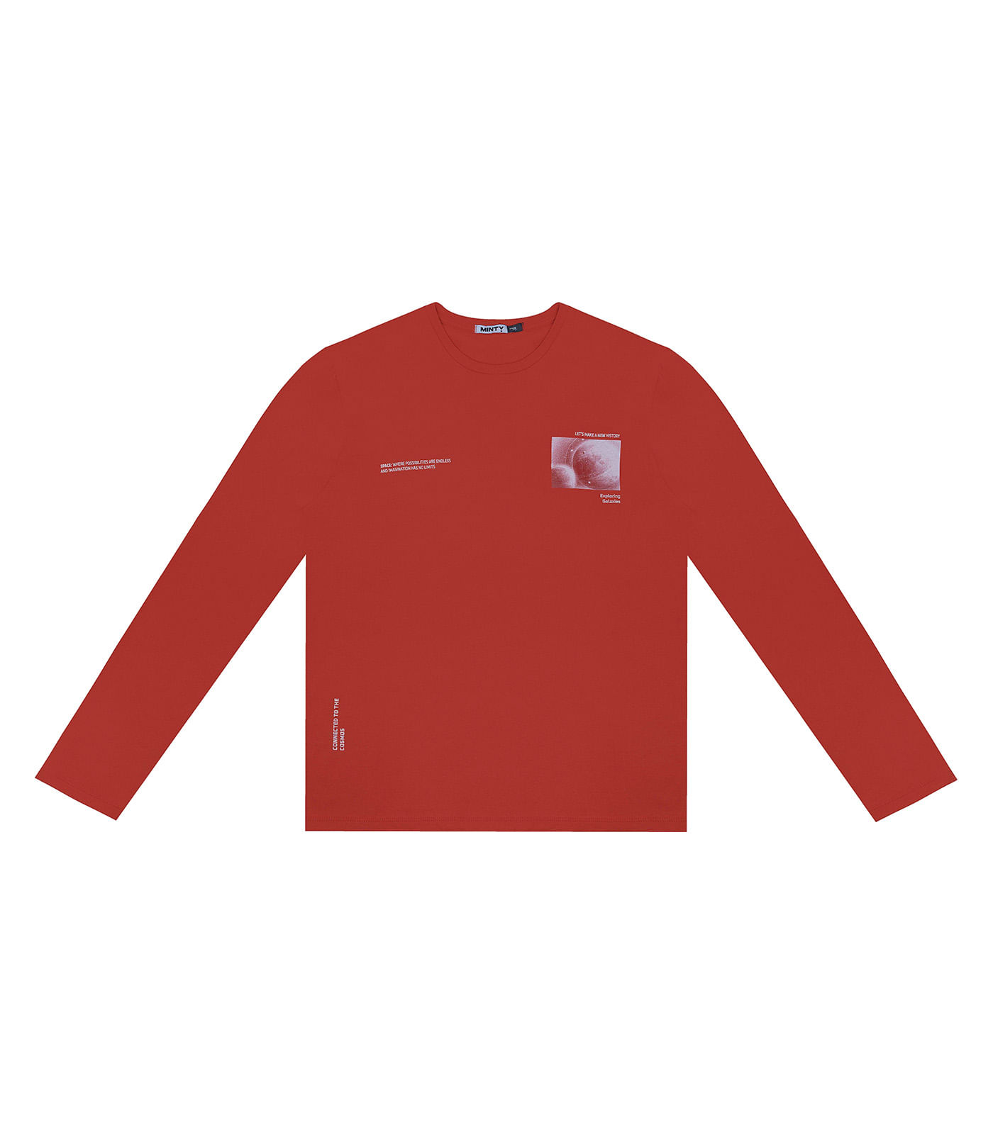 Camiseta Juvenil Menino Manga Longa Minty Vermelho - Imagem 5