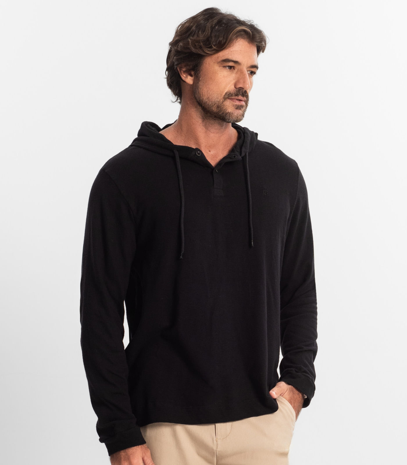 Moletom Masculino Com Capuz Diametro Preto - Imagem 2