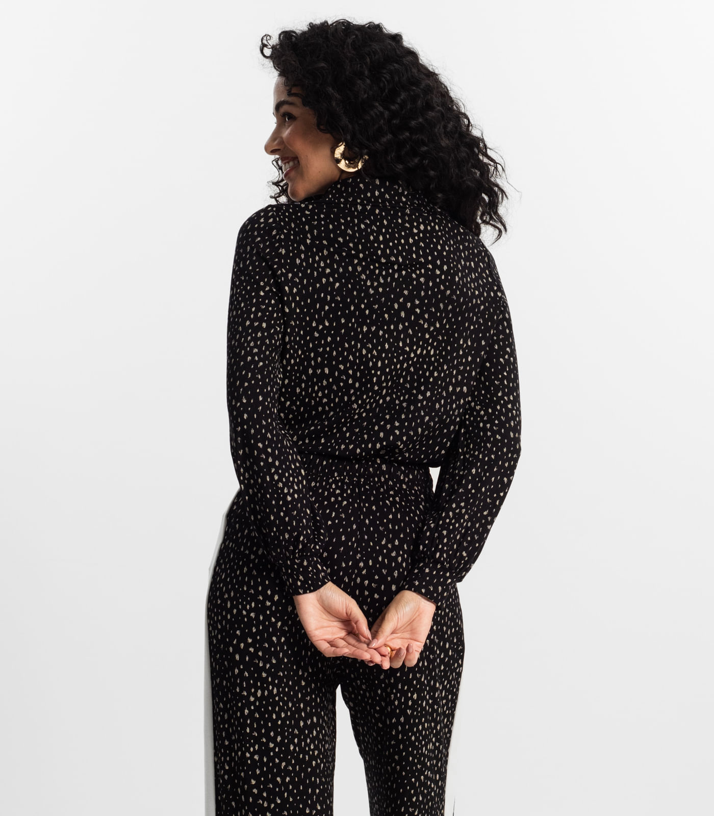 Camisa Estampada Feminina Rovitex Preto - Imagem 3