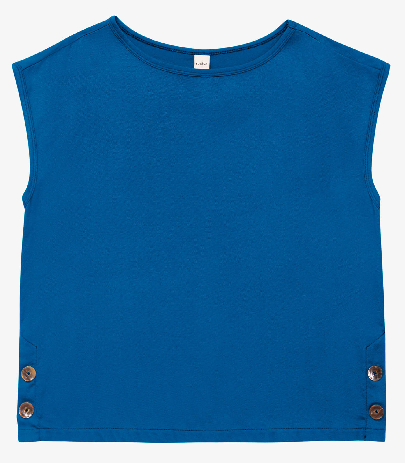 Blusa Feminina Viscose Rovitex Azul - Imagem 5