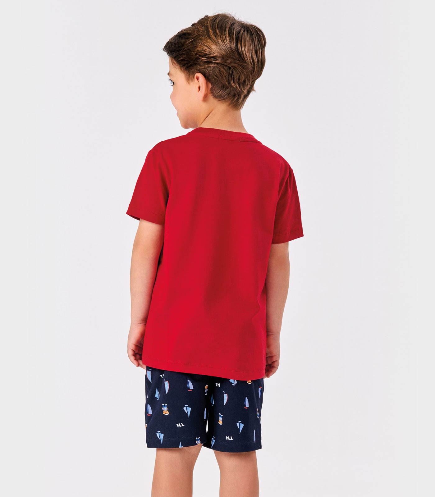 Conjunto Infantil Camiseta Com Bermuda Trick Nick Vermelho - Imagem 4