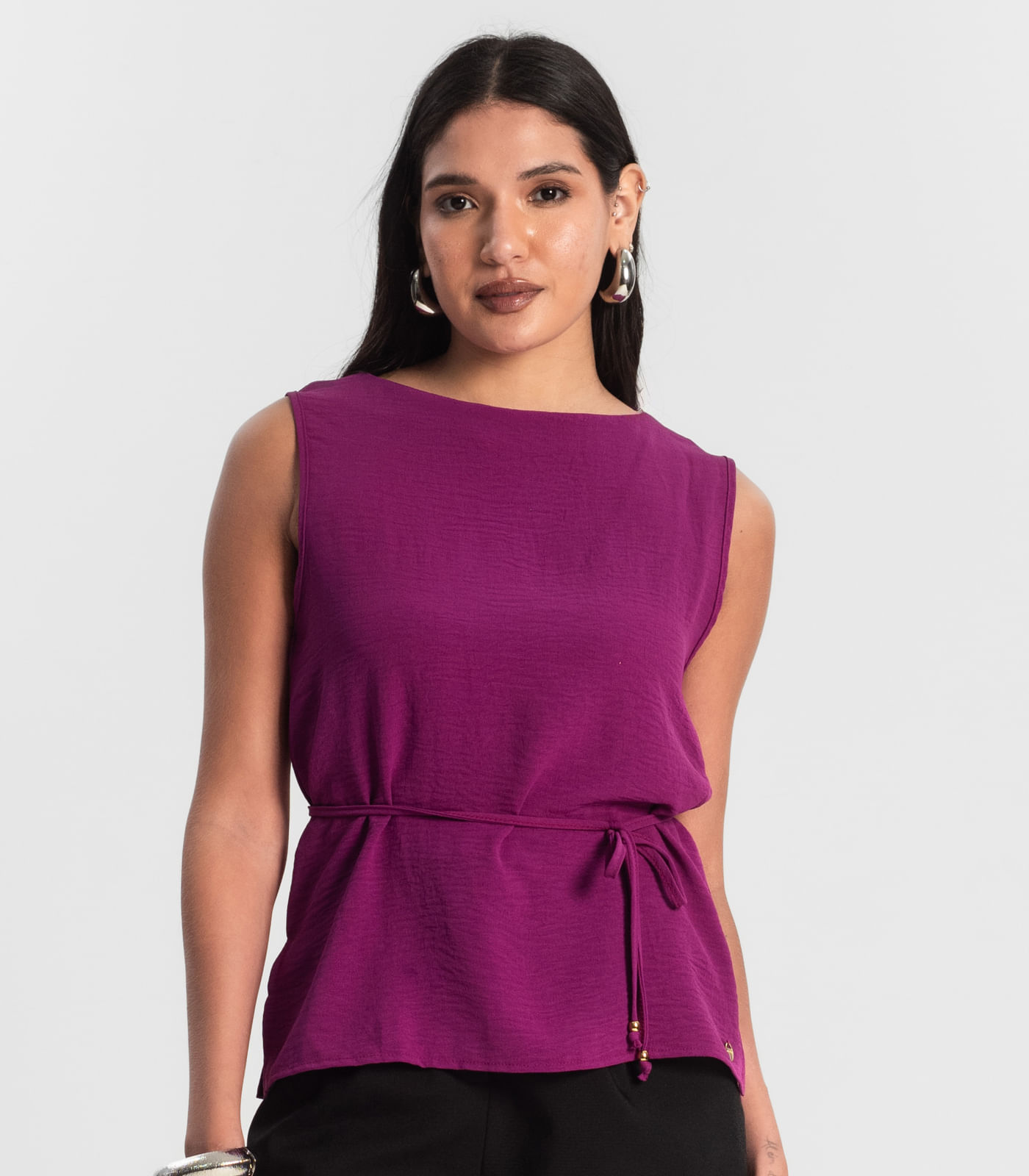 Regata Feminina com Amarração Rovitex Roxo - Imagem 3