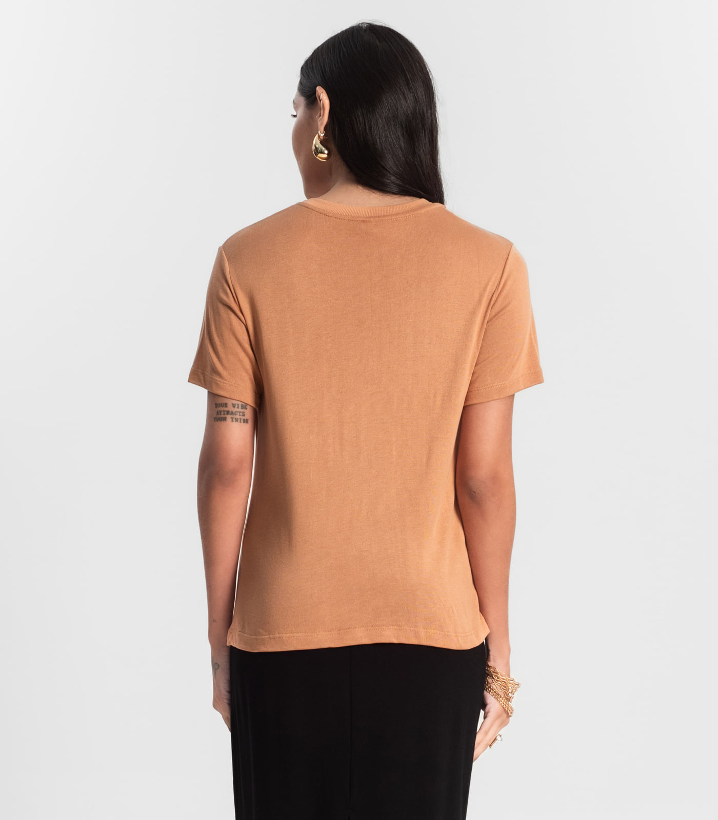 Blusa Visco Tricot Feminina Rovitex Marrom - Imagem 4