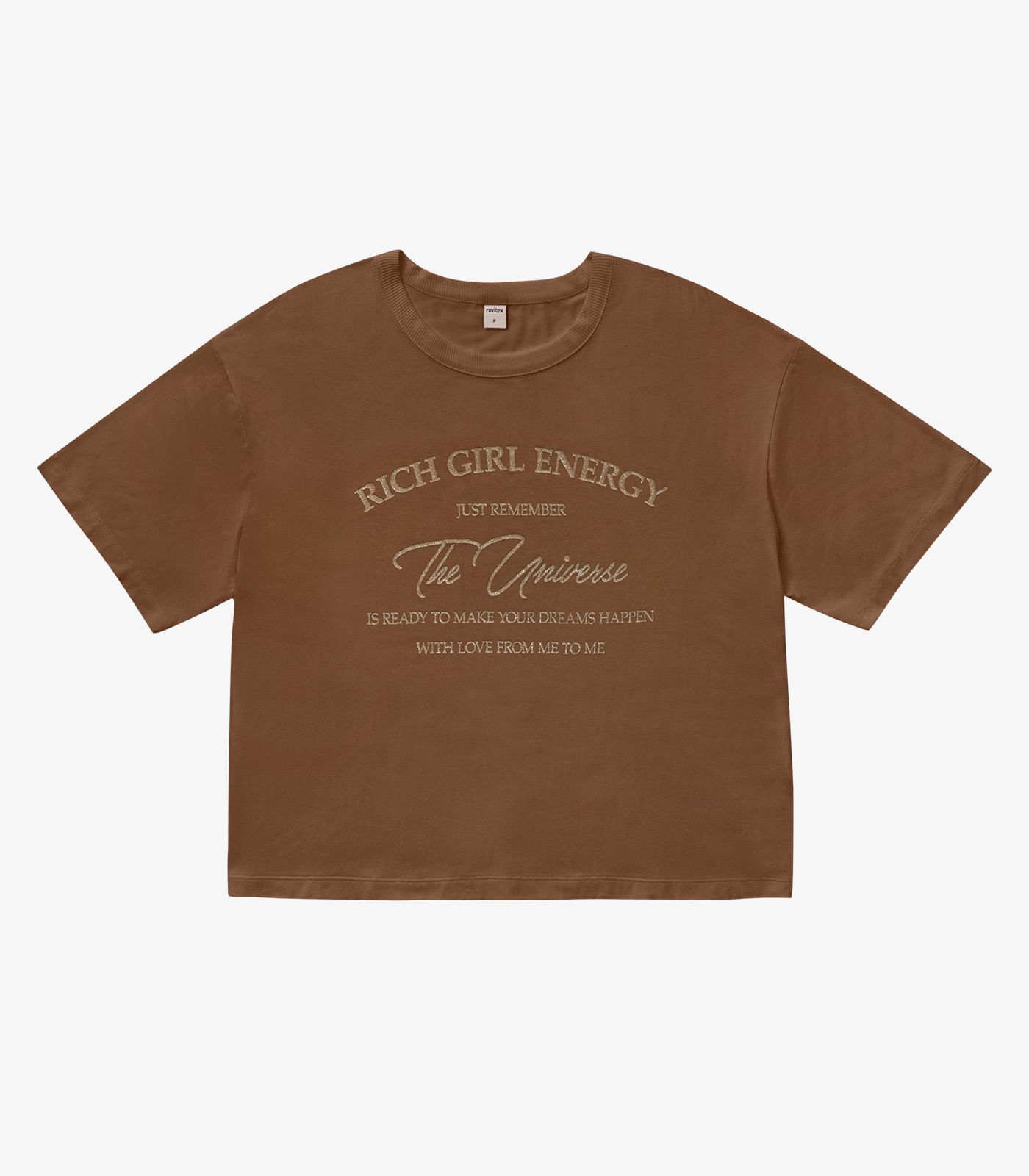 Blusa T- Shirt Feminina Rovitex Marrom - Imagem 2