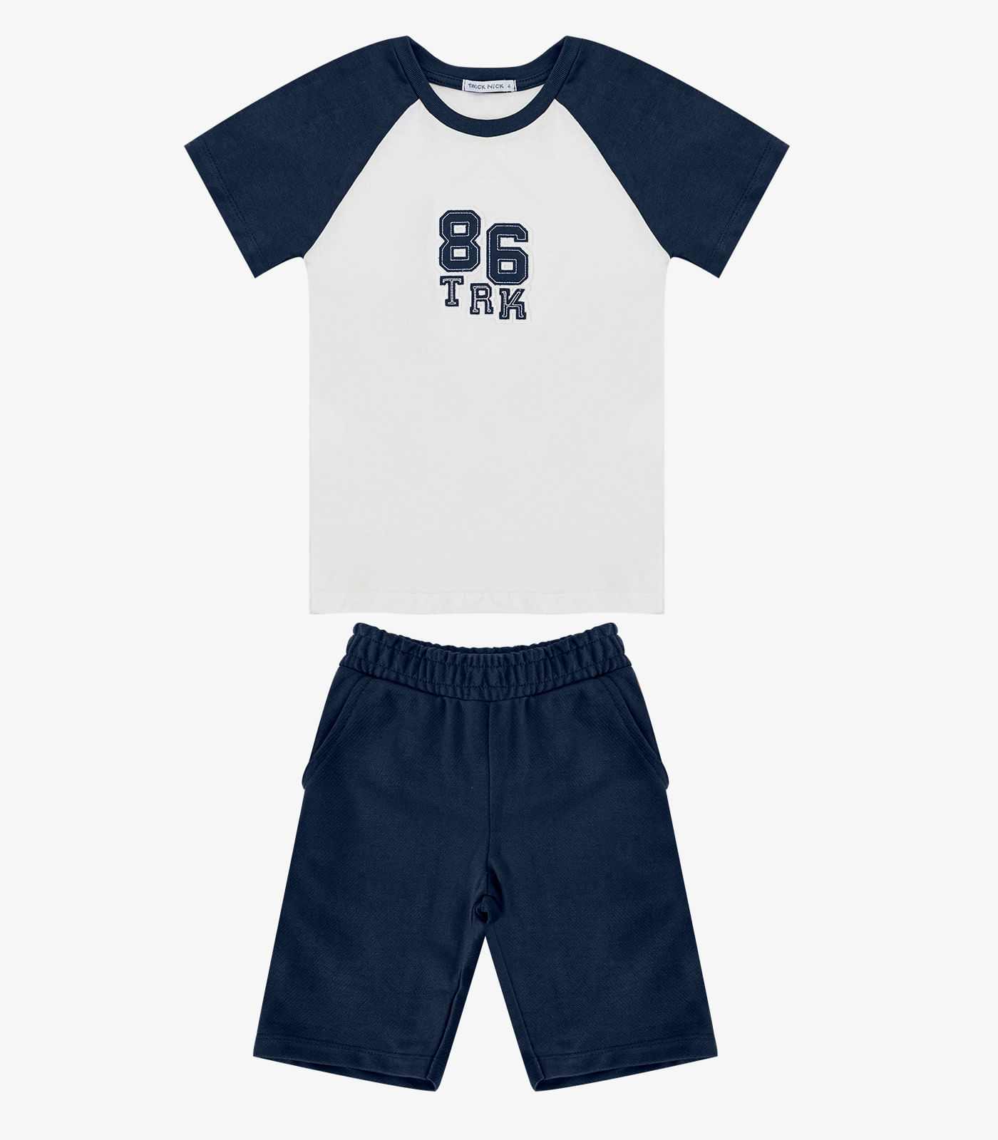 Conjunto Infantil Camiseta com Bermuda Trick Nick Azul - Imagem 3