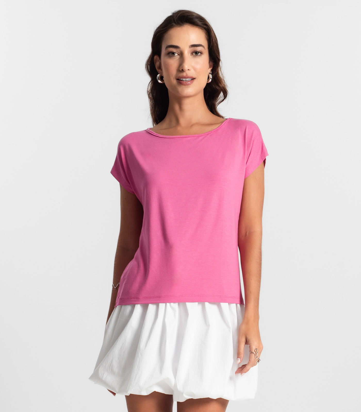 Blusa Feminina Manga Curta KO Rosa