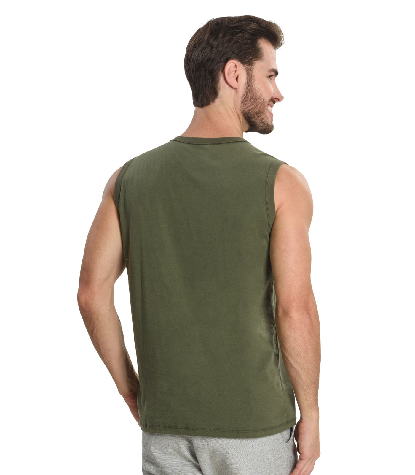 Regata Masculina Básica Rovitex Verde - Imagem 8