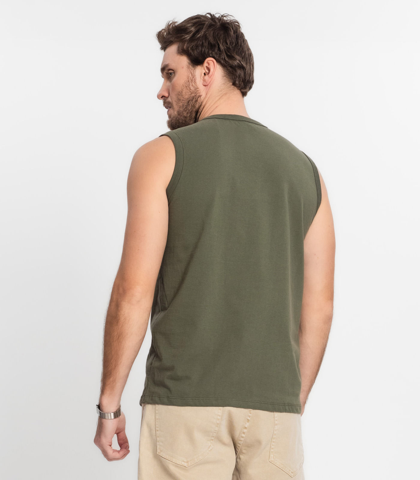 Regata Masculina Básica Rovitex Verde - Imagem 5