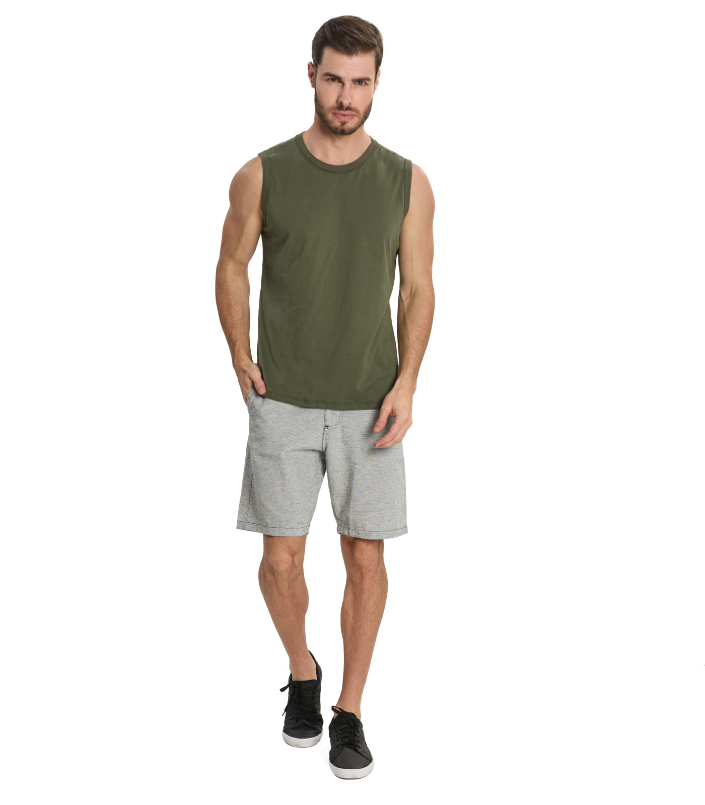 Regata Masculina Básica Rovitex Verde - Imagem 9