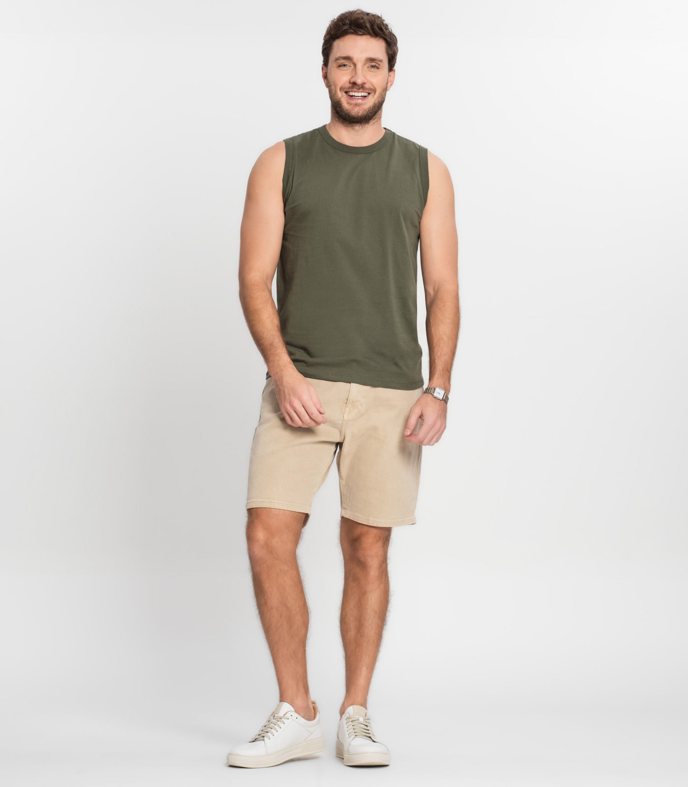 Regata Masculina Básica Rovitex Verde - Imagem 6