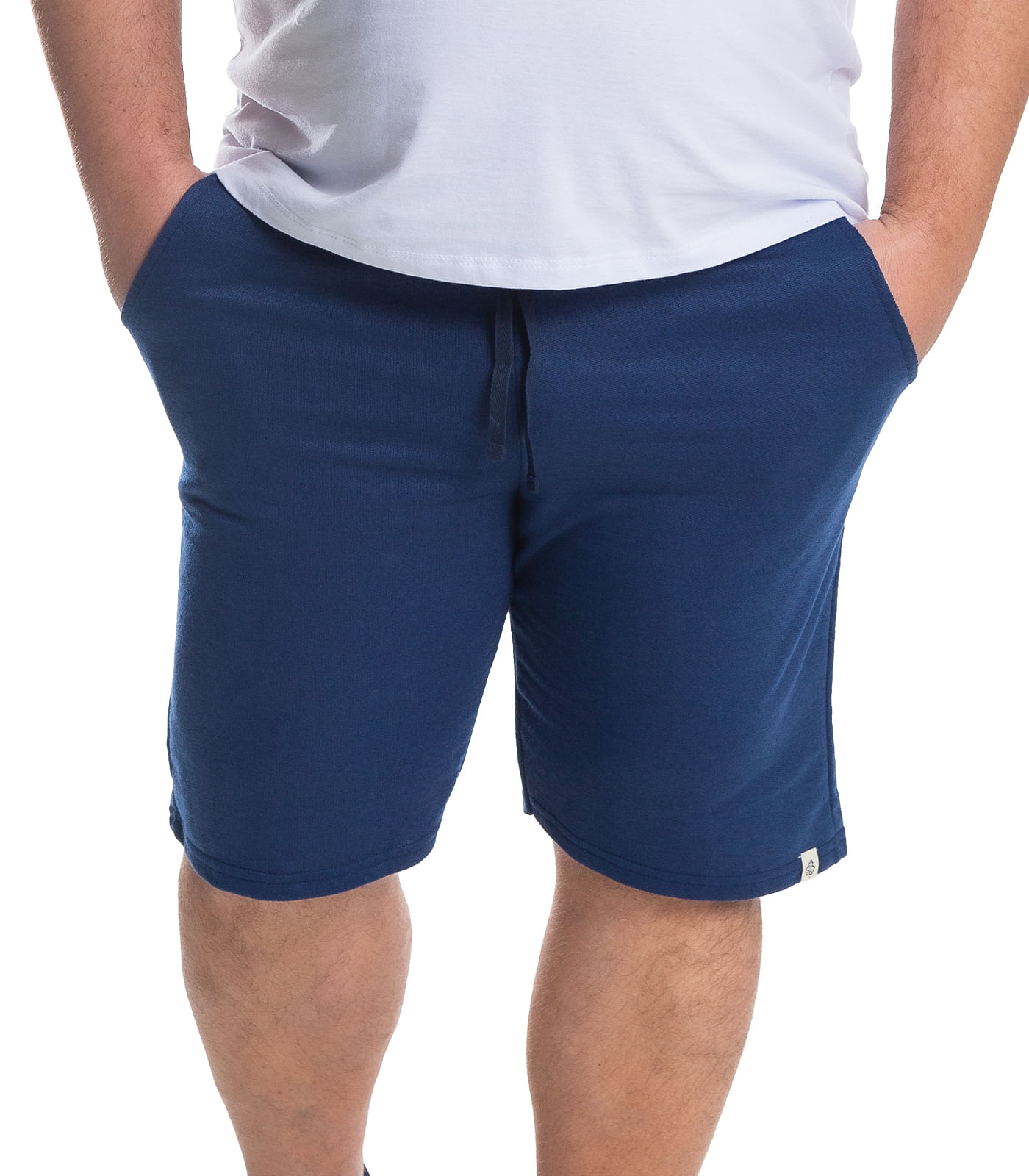 Bermuda Masculina Moletom Plus Size Select Azul