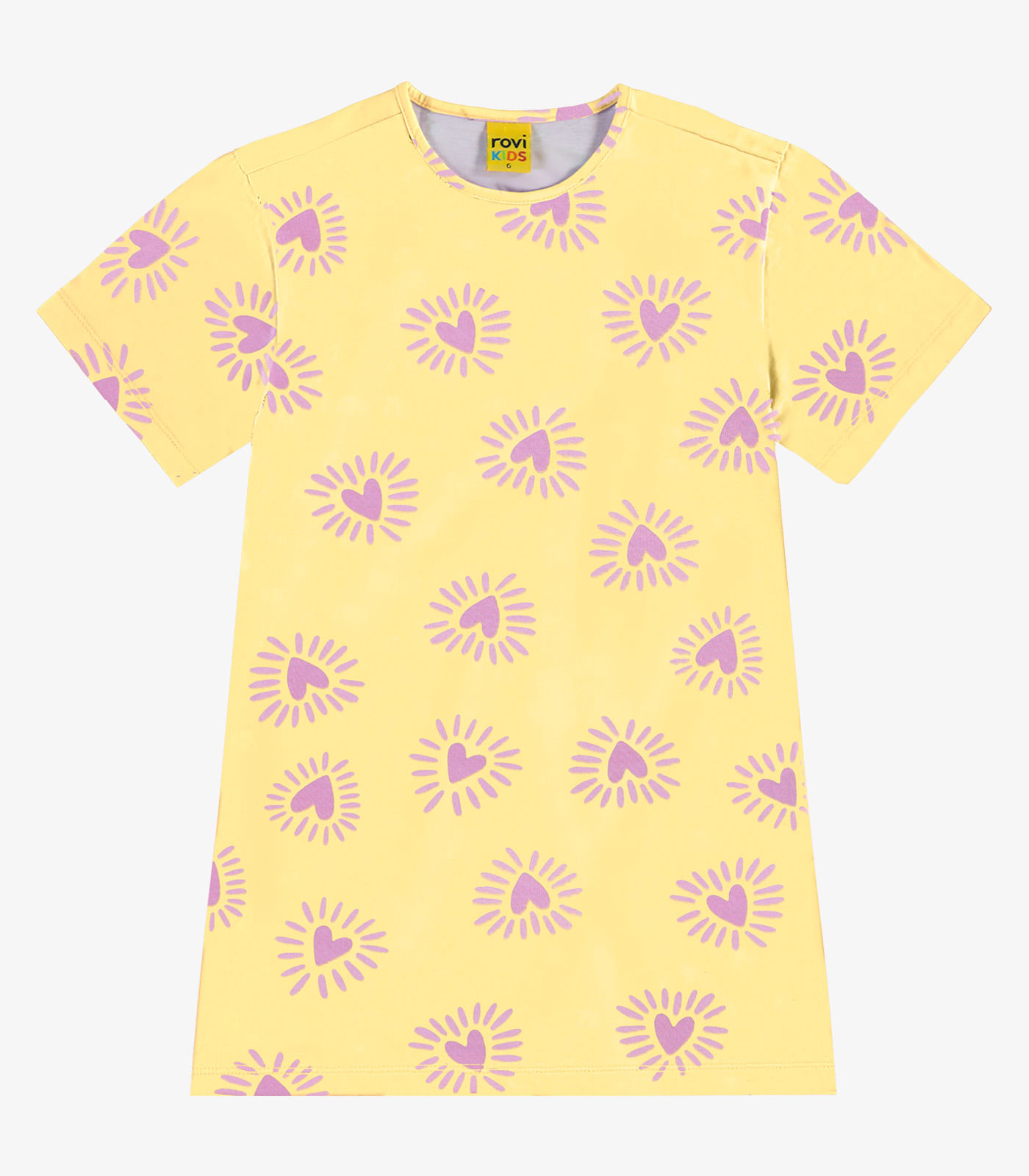 Camisola Infantil Feminina Meia Malha Rovi Kids Amarelo