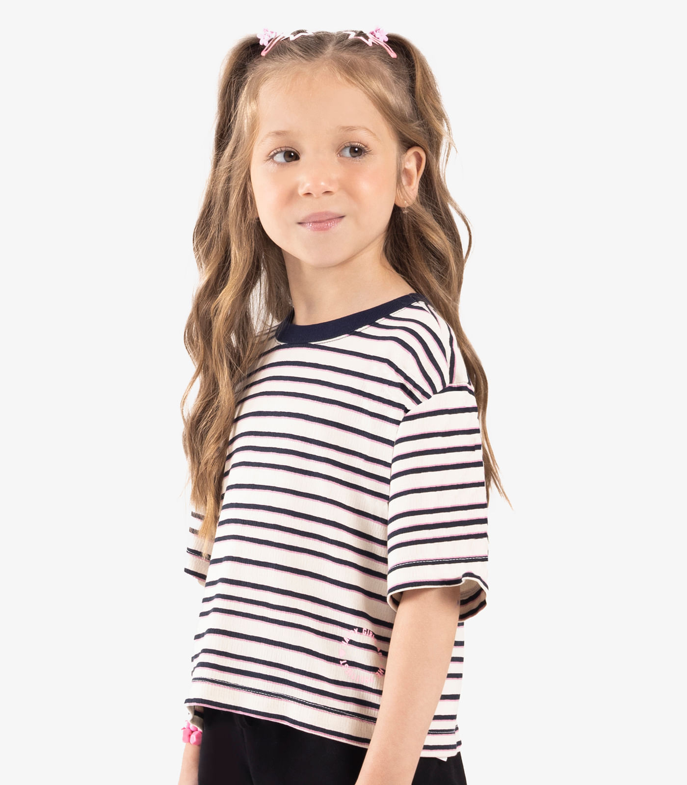 Blusa Infantil Visco Maquinetada Rovi Kids Azul - Imagem 2