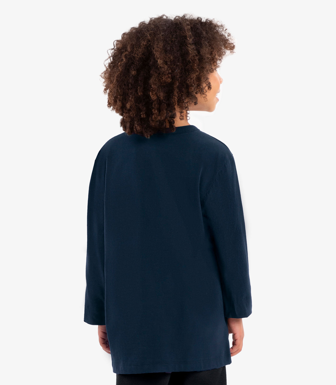 Camiseta Infantil Manga Longa Rovi Kids Azul - Imagem 3