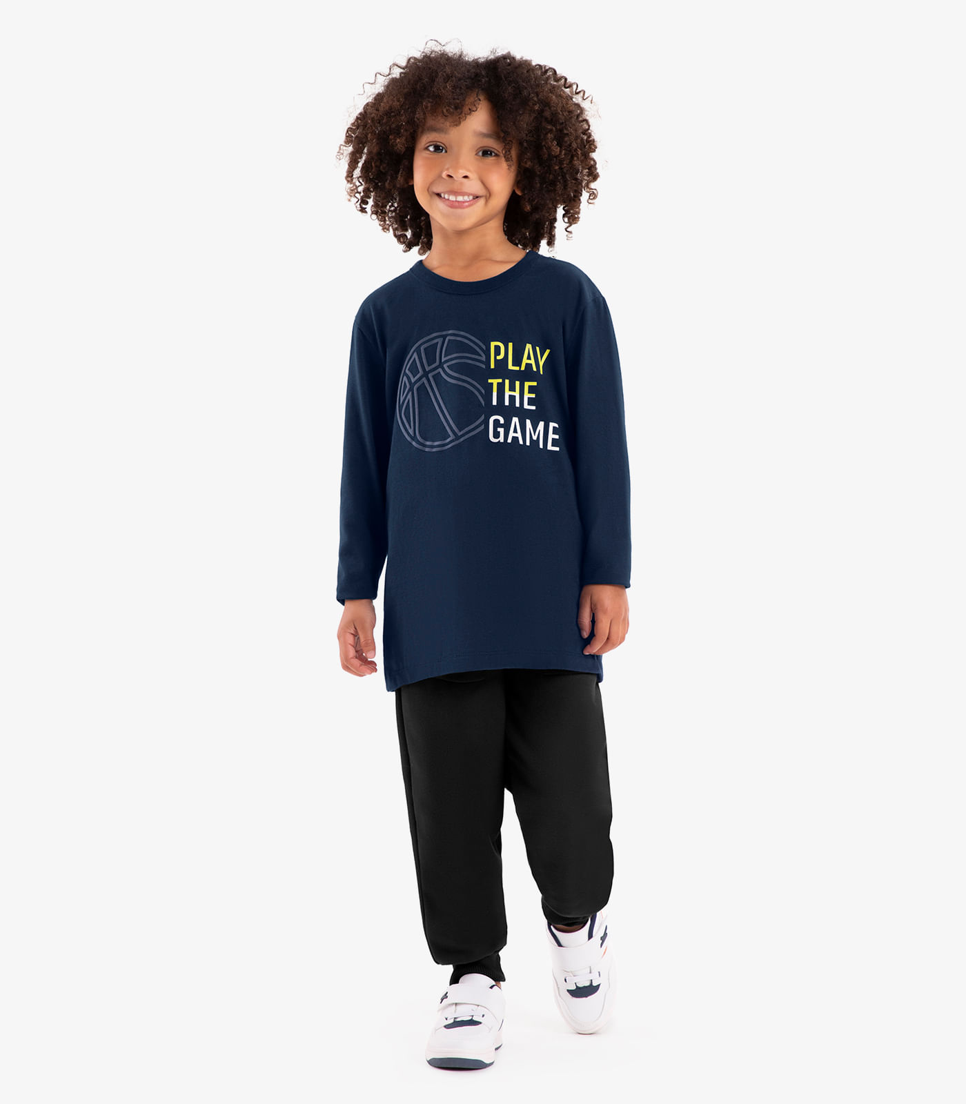 Camiseta Infantil Manga Longa Rovi Kids Azul - Imagem 4