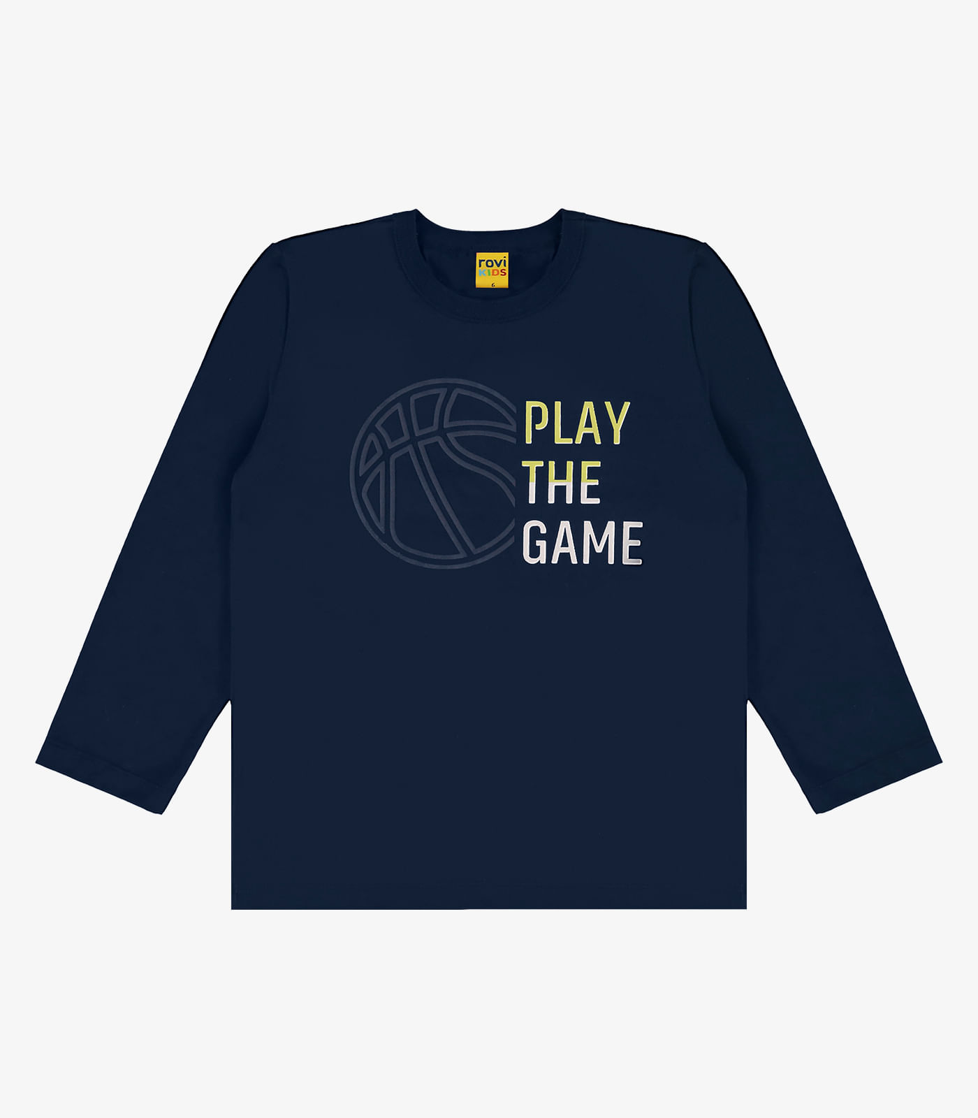 Camiseta Infantil Manga Longa Rovi Kids Azul - Imagem 5