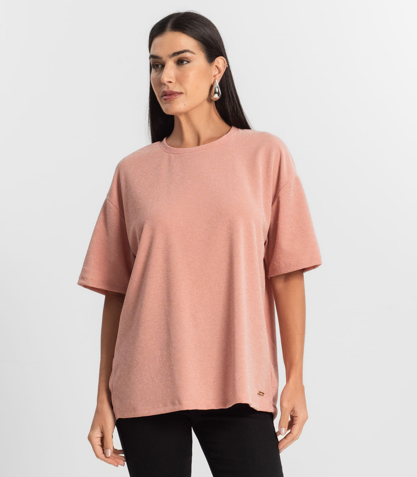 Blusa Feminina T-Shirt Over Rovitex Rosa