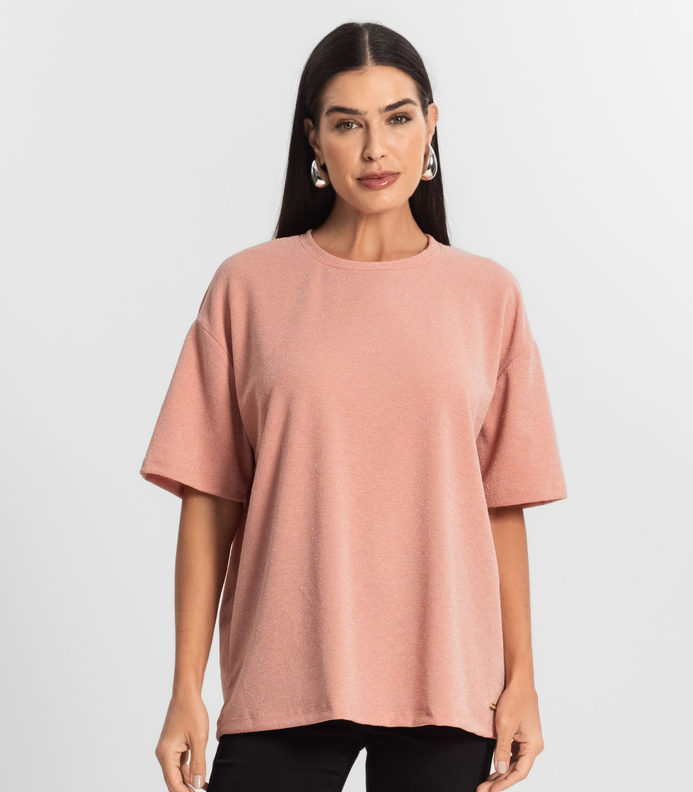 Blusa Feminina T-Shirt Over Rovitex Rosa - Imagem 2