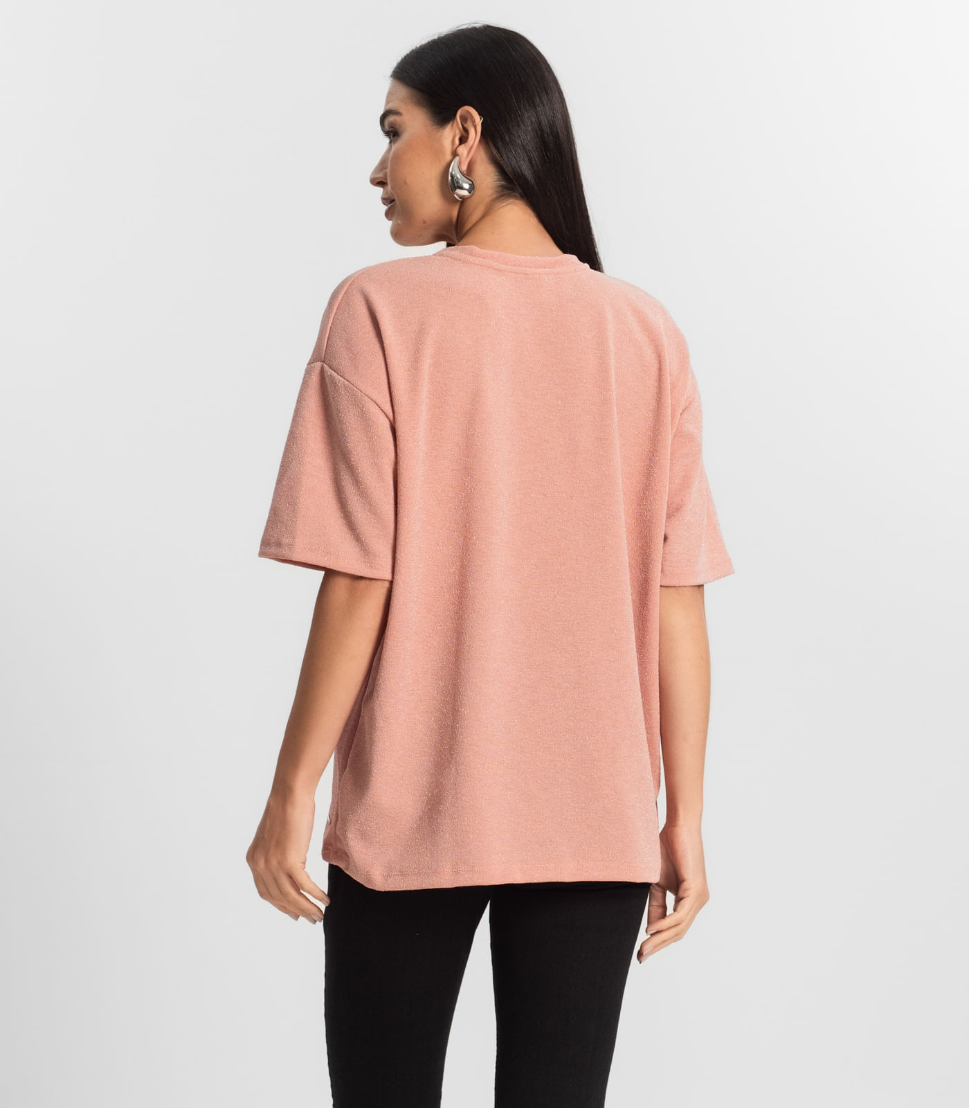 Blusa Feminina T-Shirt Over Rovitex Rosa - Imagem 3