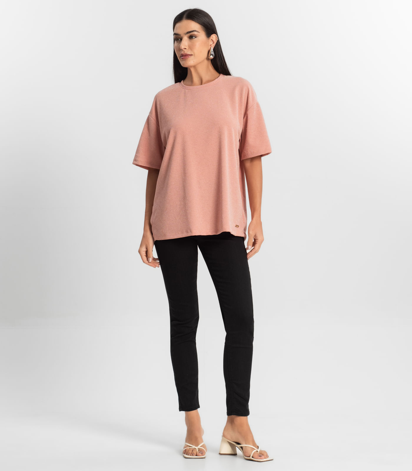 Blusa Feminina T-Shirt Over Rovitex Rosa - Imagem 4