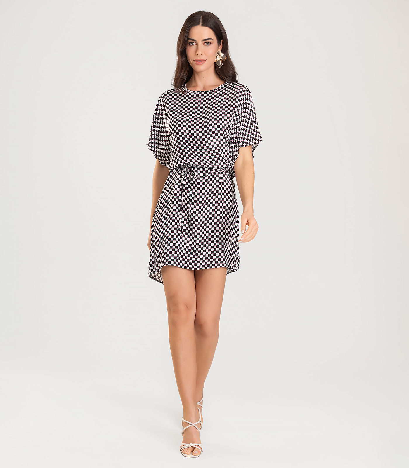 Vestido Feminino Estampado Infinita Cor Preto