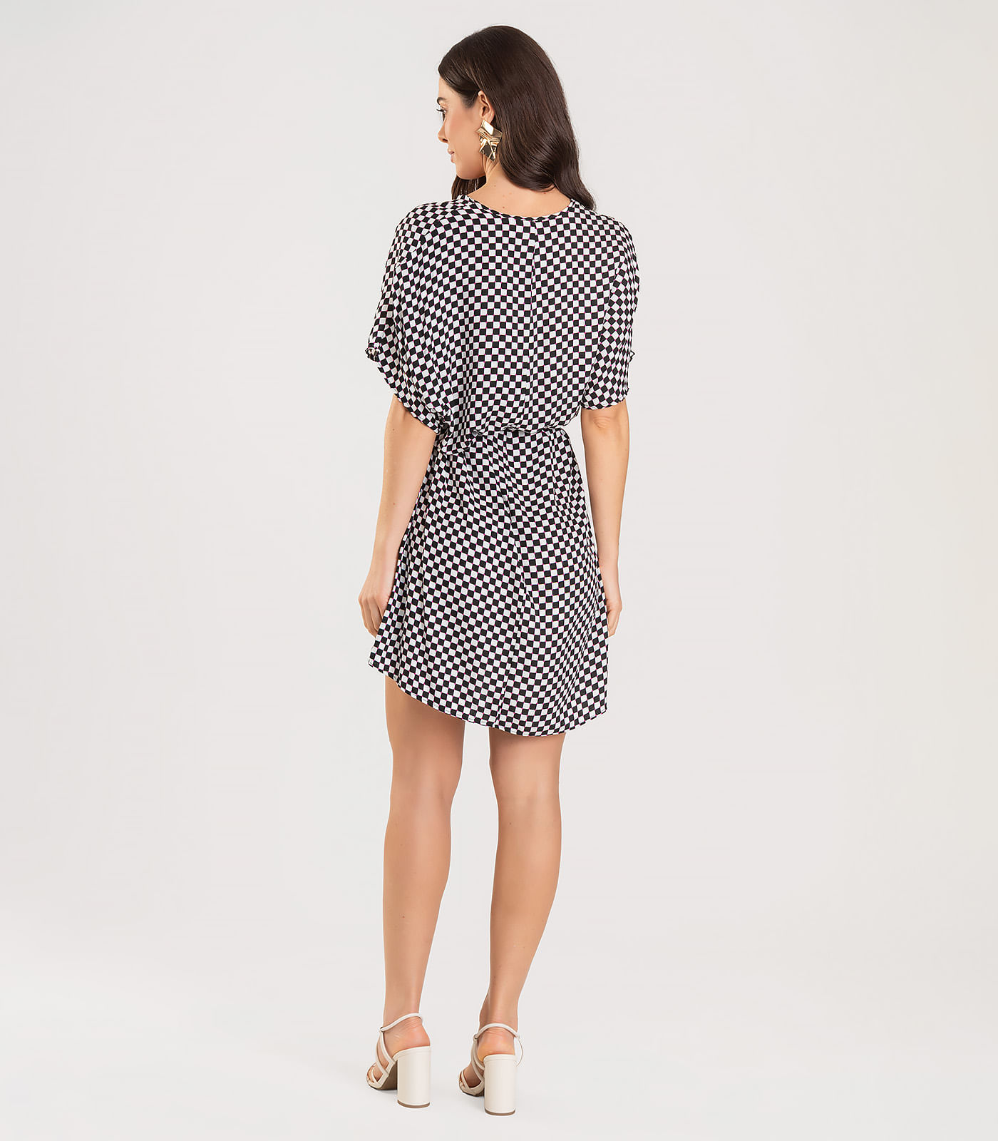 Vestido Feminino Estampado Infinita Cor Preto - Imagem 3