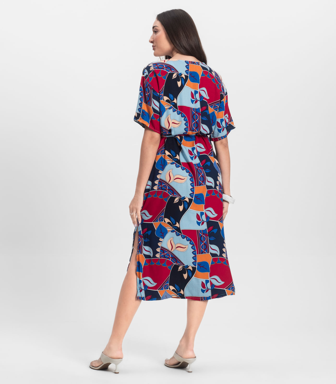 Vestido Midi Infinita Cor Azul - Imagem 3