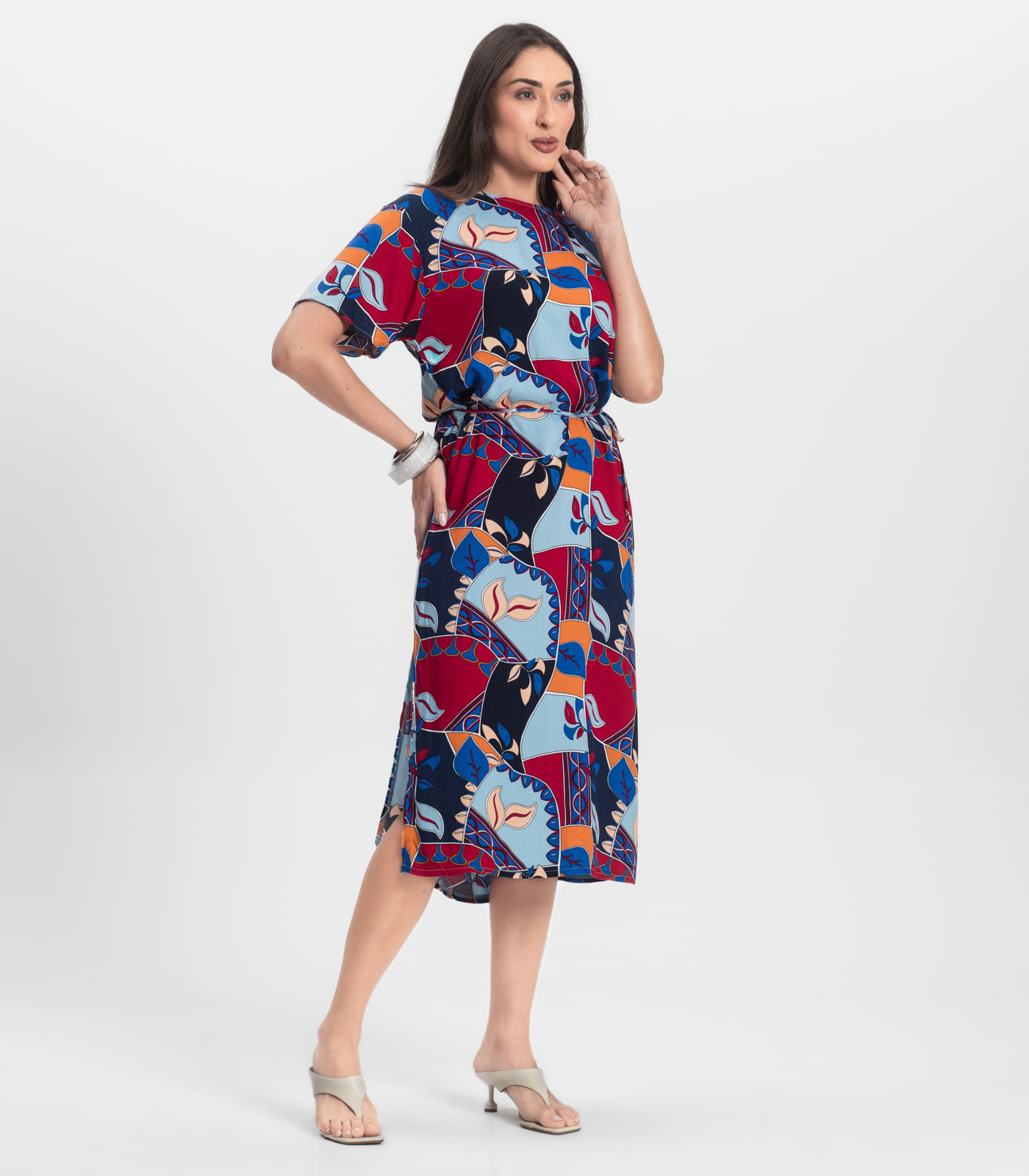 Vestido Midi Infinita Cor Azul - Imagem 4